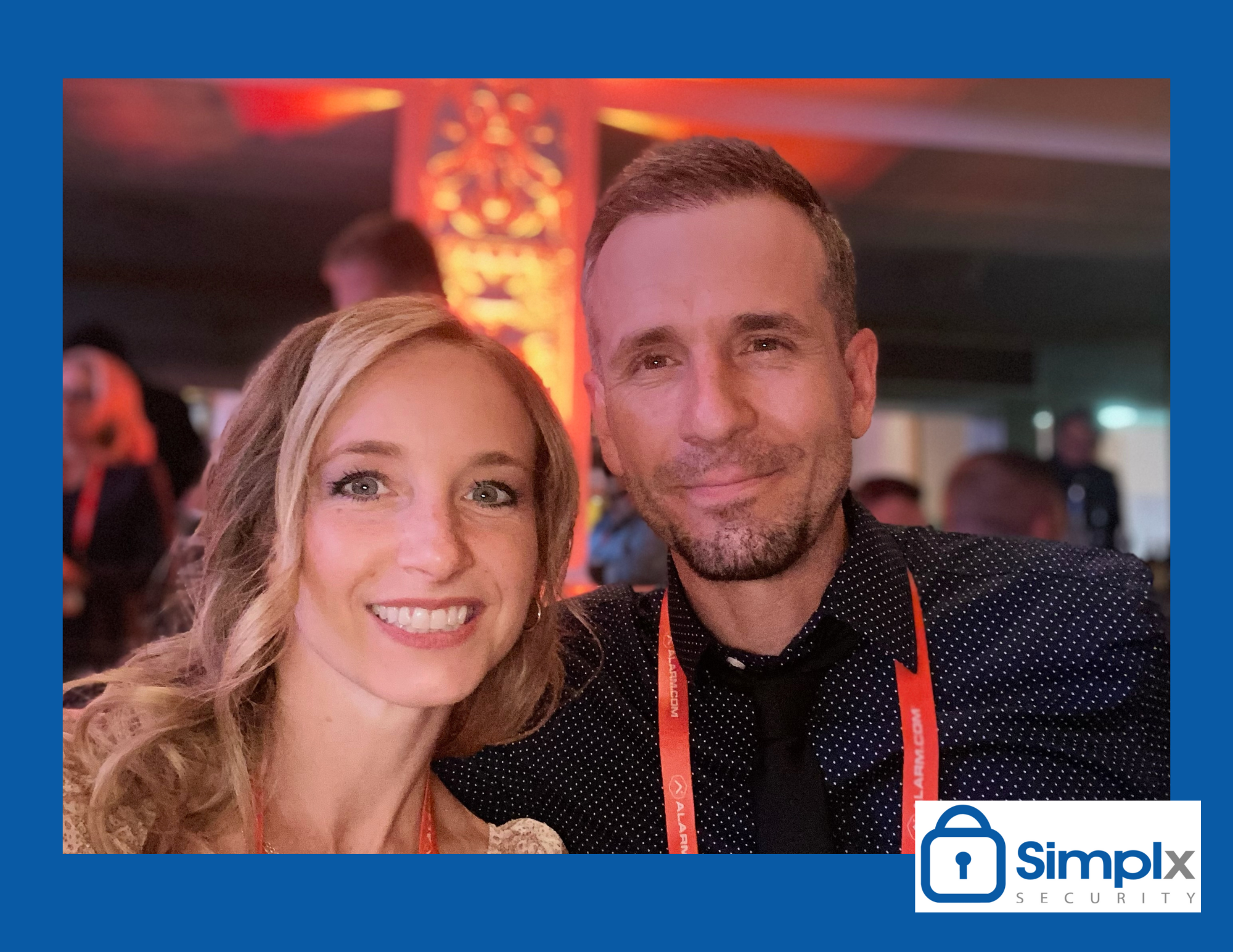 Simplx owners Nate & Tara Routsong at the 2023 Alarm.com convention.