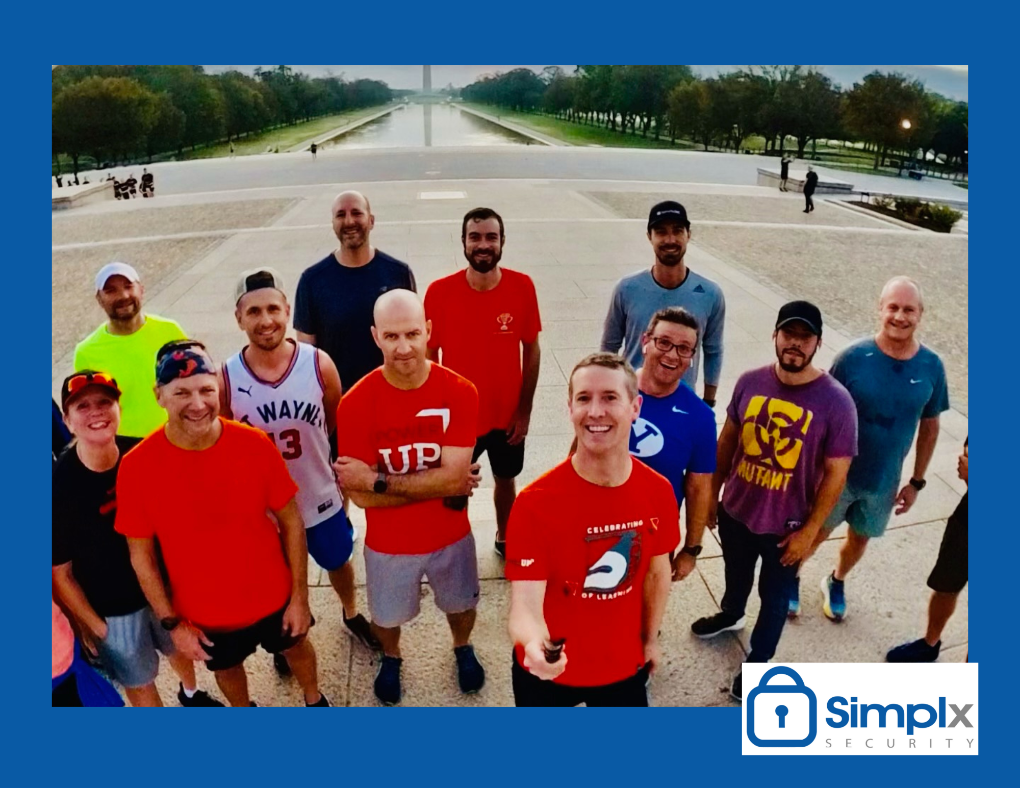 Colleagues from all over! Hawaii, Minnesota, Virginia, Utah and even Canada pose for a quick photo in front of our National Monument. 