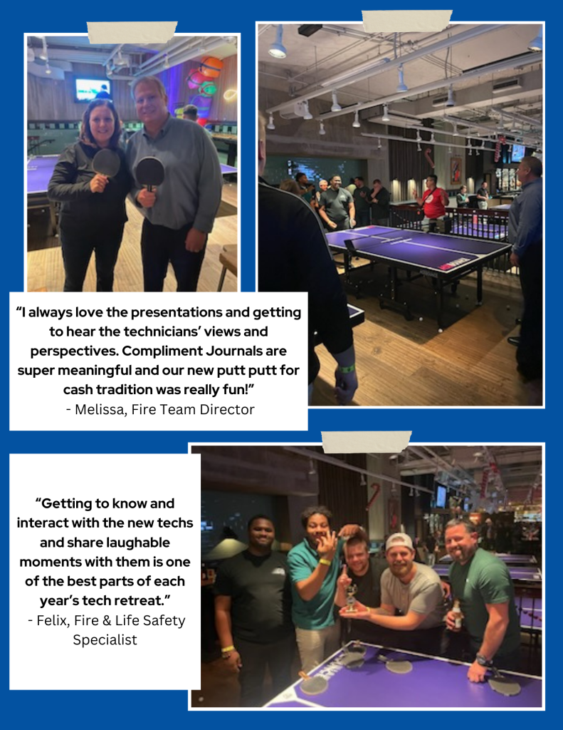 The techs of Simplx Security won a ping pong tournament and made some new friends.
