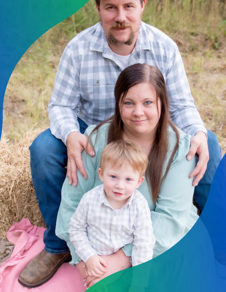 Christian Havener with his wife Kayla and their son Eli.